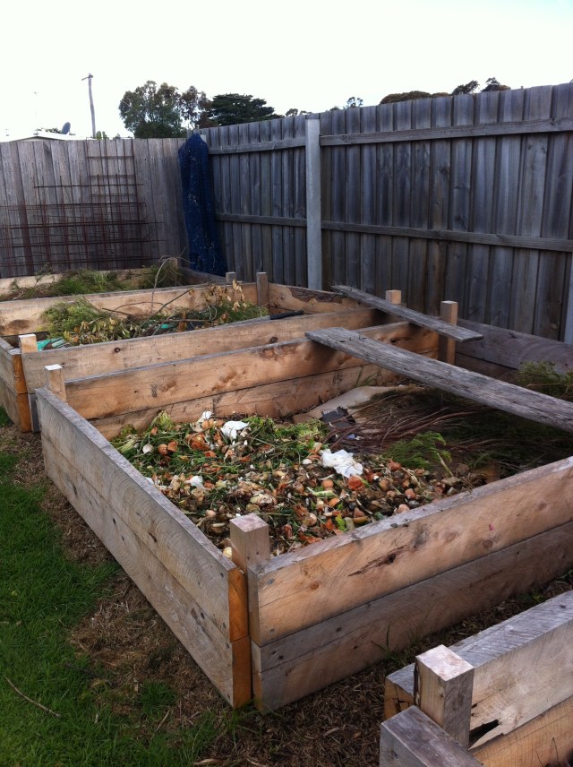 This building my beds- the organic material is from a travelling Jamie Oliver ministry of food van leftovers