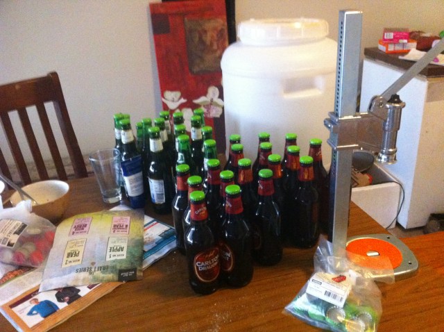 there was 20 green bottles sitting............ 